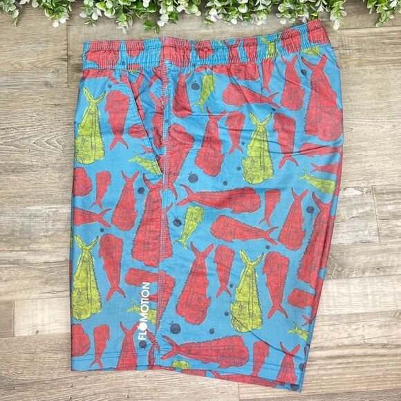 Flomotion Men’s Mahi Print Swim Trunks Bathing Suit Shorts XL - Picture 14 of 14
